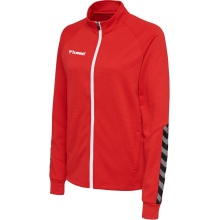 hummel Sport Training Jacket hmlAUTHENTIC Poly Zip (knitted polyester, with zip pockets) red Women