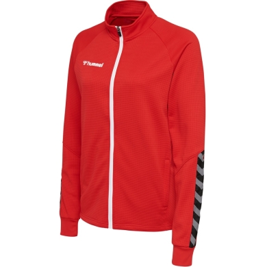 hummel Sport Training Jacket hmlAUTHENTIC Poly Zip (knitted polyester, with zip pockets) red Women