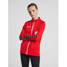 hummel Sport Training Jacket hmlAUTHENTIC Poly Zip (knitted polyester, with zip pockets) red Women