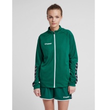 hummel Sport Training Jacket hmlAUTHENTIC Poly Zip (knitted polyester, with zip pockets) dark green Women