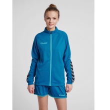 hummel Sport training jacket hmlAUTHENTIC Poly Zip (knitted polyester, with zip pockets) teal blue Women