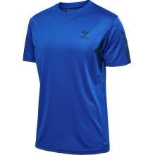 hummel Sport T-shirt hmlACTIVE PL Jersey (100% rec. Polyester) short sleeve blue Men