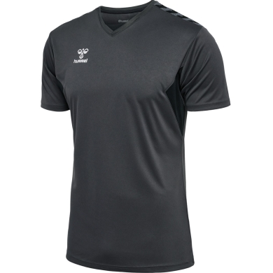 hummel Sport T-shirt hmlAUTHENTIC PL Jersey (100% Polyester) Short Sleeve Asphalt Grey Men