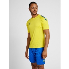 hummel Sport T-shirt hmlCORE XK Core Poly (Interlock fabric) Short sleeve yellow/blue Men