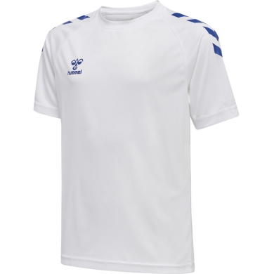 hummel Sport T-shirt hmlCORE XK Core Poly (Interlock fabric) Short sleeve white/blue Kids