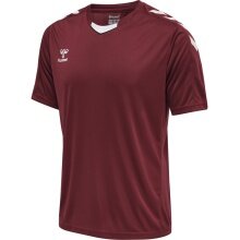 hummel Sport T-shirt hmlCORE XK Poly Jersey (robust double knit) short sleeve burgundy men