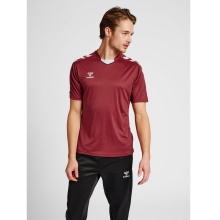 hummel Sport T-shirt hmlCORE XK Poly Jersey (robust double knit) short sleeve burgundy men