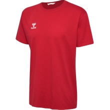 hummel Sport/Leisure T-shirt hmlGO 2.0 (Organic Cotton, Classic Design) Short Sleeve Red Men's