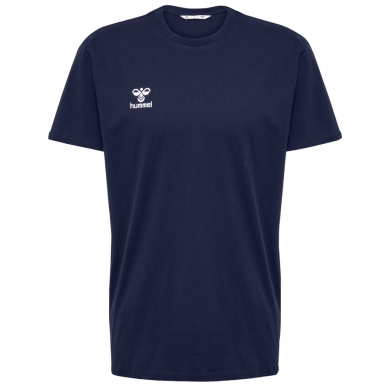 hummel Sport/Leisure T-shirt hmlGO 2.0 (Organic Cotton, Classic Design) Short Sleeve Navy Blue Men's