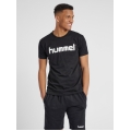 hummel Sport/Leisure T-shirt hmlGO Cotton Big Logo (Cotton) Short Sleeve Black Men