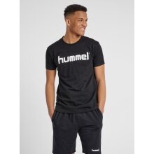 hummel Sport/Leisure T-shirt hmlGO Cotton Big Logo (Cotton) Short Sleeve Black Men