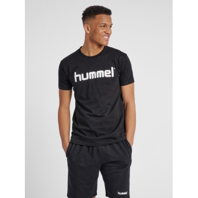 hummel Sport/Leisure T-shirt hmlGO Cotton Big Logo (Cotton) Short Sleeve Black Men