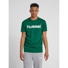 hummel Sport/Leisure T-shirt hmlGO Cotton Big Logo (Cotton) Short Sleeve Dark Green Men