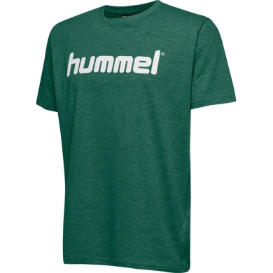 hummel Sport/Leisure T-shirt hmlGO Cotton Big Logo (Cotton) Short Sleeve Dark Green Children