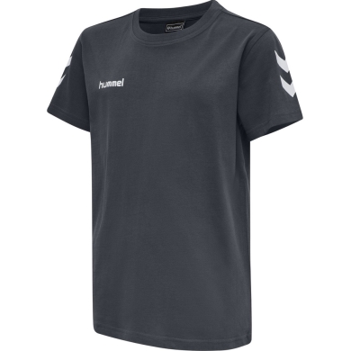 hummel Sport/Leisure T-shirt hmlGO Cotton Short Sleeve Dark Grey Children