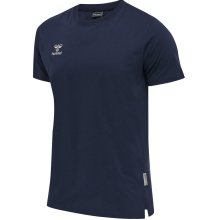 hummel Sport T-shirt hmlMOVE Grid Cotton (100% Cotton) Short Sleeve Navy Men