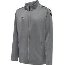 hummel Sport Training Jacket hmlCORE XK Poly Zip Sweat (Polyester Sweat Fabric, Front Zipper) Grey Kids