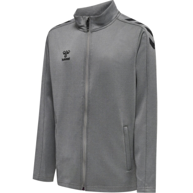 hummel Sport Training Jacket hmlCORE XK Poly Zip Sweat (Polyester Sweat Fabric, Front Zipper) Grey Kids