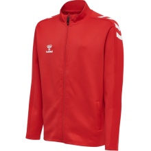 hummel Sport Training Jacket hmlCORE XK Poly Zip Sweat (Polyester Sweat Fabric, Front Zipper) red Kids