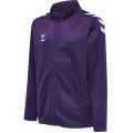 hummel Sport Training Jacket hmlCORE XK Poly Zip Sweat (Polyester Sweat Fabric, Front Zipper) Purple/White Kids