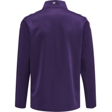 hummel Sport Training Jacket hmlCORE XK Poly Zip Sweat (Polyester Sweat Fabric, Front Zipper) Purple/White Kids