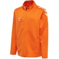 hummel Sport training jacket hmlCORE XK Poly Zip Sweat (Polyester sweat fabric, front zipper) orange Kids