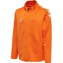 hummel Sport training jacket hmlCORE XK Poly Zip Sweat (Polyester sweat fabric, front zipper) orange Kids