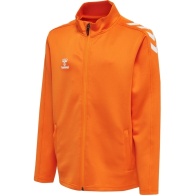 hummel Sport training jacket hmlCORE XK Poly Zip Sweat (Polyester sweat fabric, front zipper) orange Kids