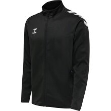 hummel Sport training jacket hmlCORE XK Poly Zip Sweat (polyester sweat fabric, front zipper) black men