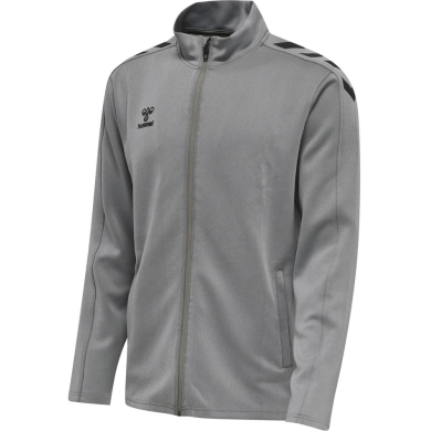 hummel Sport training jacket hmlCORE XK Poly Zip Sweat (polyester sweat fabric, front zipper) grey men