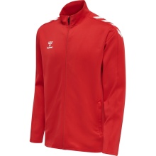 hummel Sport training jacket hmlCORE XK Poly Zip Sweat (Polyester sweat fabric, front zipper) red Men