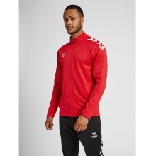 hummel Sport training jacket hmlCORE XK Poly Zip Sweat (Polyester sweat fabric, front zipper) red Men