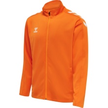 hummel Sport training jacket hmlCORE XK Poly Zip Sweat (polyester sweat fabric, front zipper) orange men