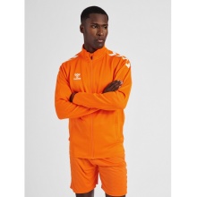 hummel Sport training jacket hmlCORE XK Poly Zip Sweat (polyester sweat fabric, front zipper) orange men