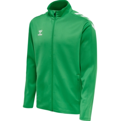 hummel Sport training jacket hmlCORE XK Poly Zip Sweat (Polyester sweat fabric, front zipper) green Men