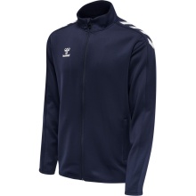 hummel Sport training jacket hmlCORE XK Poly Zip Sweat (polyester sweat fabric, front zipper) navy blue men