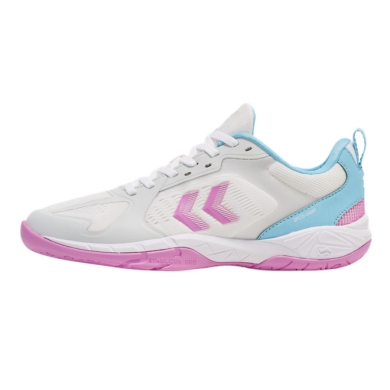 Hummel Hallen Indoor Court Shoes Speed Court White/Mauve Men's