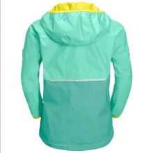 Jack Wolfskin Rain Jacket Rainy (wind and waterproof) teal/mint Kids