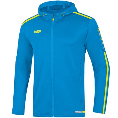 JAKO Hooded Jacket Striker 2.0 blue/neon yellow Kids