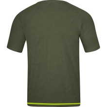 JAKO Sport T-shirt Jersey Striker 2.0 KA (100% Polyester Keep Dry) Short Sleeve Khaki Brown/Neon Green Boys