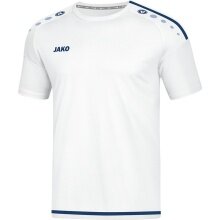 JAKO Sport T-shirt Jersey Striker 2.0 KA (100% Polyester Keep Dry) Short Sleeve White/Dark Blue Boys