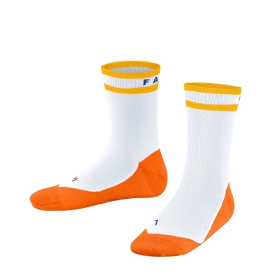 Falke Day Sock Active Sporty Summer (highest wearing comfort) white/orange Kids - 1 Pair