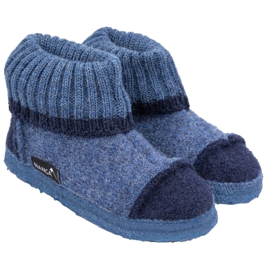 Nanga Slippers Tal - 100% Merino Wool - blue (Size 43-46)