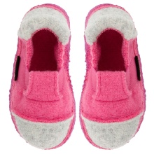 Nanga House Shoes Slipper Mountain - 100% Merino Wool - pink/grey Toddlers (Size 23-25)