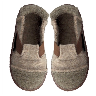 Nanga House Shoes Slipper Mountain - 100% Virgin Wool - natural Children/Youth (Size 31-35)