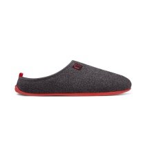 Nanga House Shoes Slippers Wool Slipper - 100% Merino Wool - grey/red (Size 41-42)