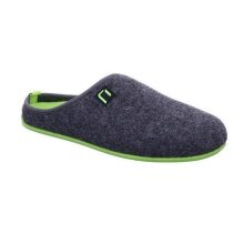 Nanga House Shoes Slippers Wool Slipper - 100% Merino Wool - grey/green (Size 41-42)