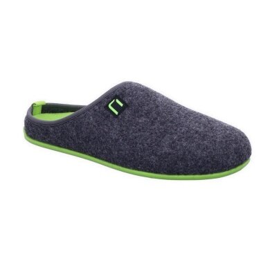 Nanga House Shoes Slipper Wool Slipper - 100% Merino Wool - grey/green (Size 36-40)