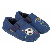 Nanga Slippers Goal - 100% Cotton - Blue Toddlers (Size 23-25)