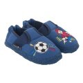 Nanga Slippers Footballer - 100% Organic Cotton - Blue Toddlers/Kids (Size 26-30)